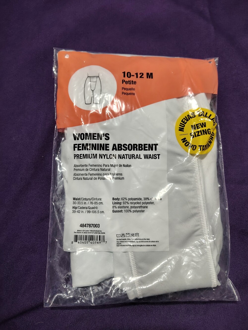 Women's Feminine Absorbent Nylon Natural Waist Underwear